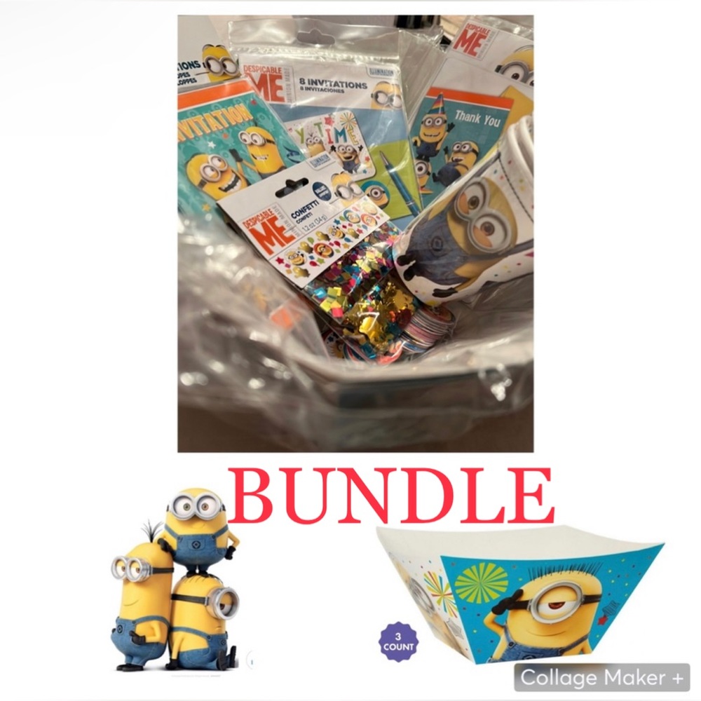 Despicable ME Party Supplies Bundle (6 Pieces)